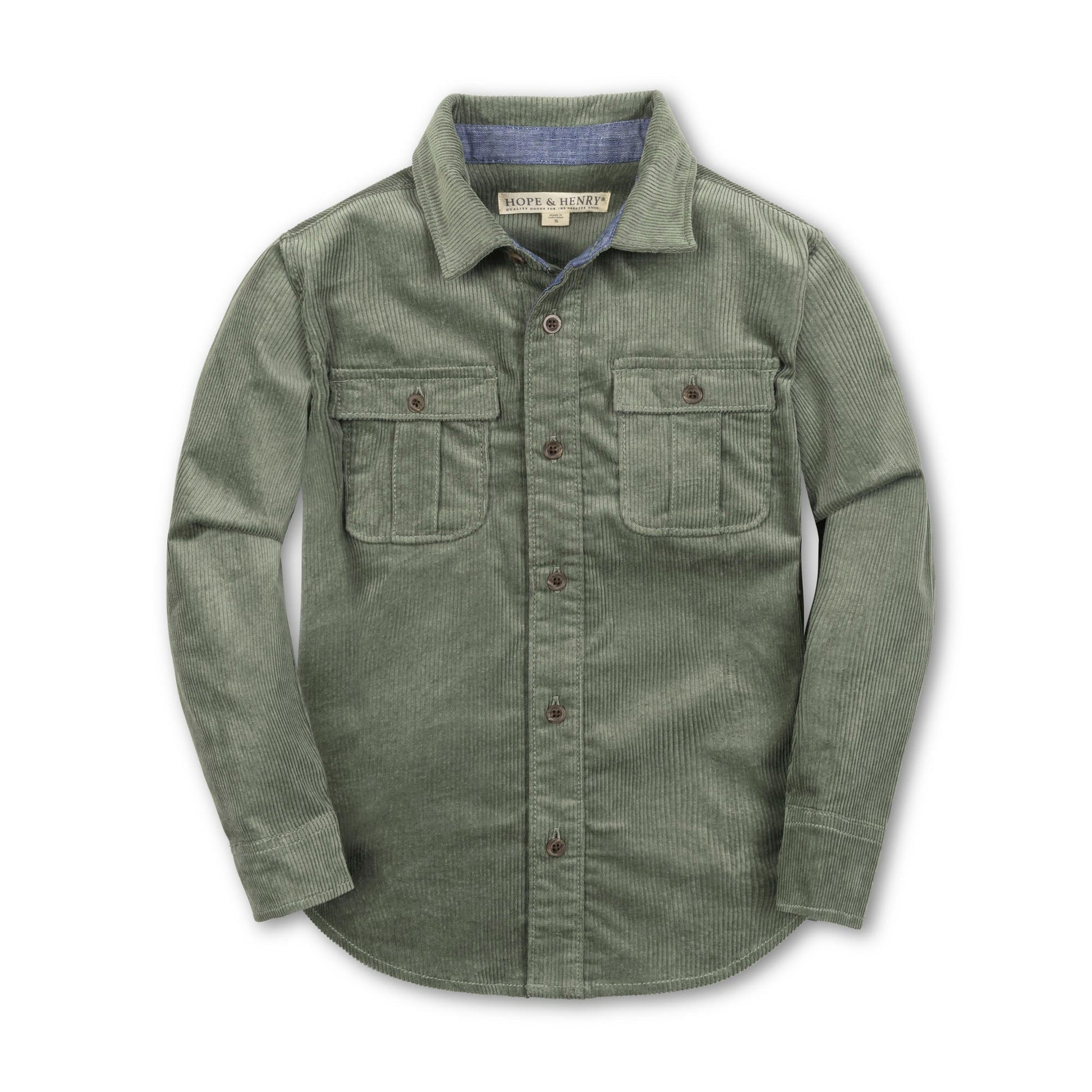 Organic Corduroy Flap Pocket Shirt - 97% Organic Cotton