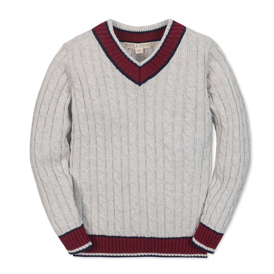 Organic V-Neck Cricket Sweater