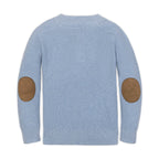 Organic Sweater Henley with Elbow Patches