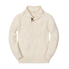 Organic Mock Neck Cable Sweater