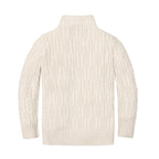Organic Mock Neck Cable Sweater