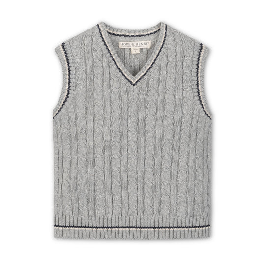 Organic Cable Sweater Vest