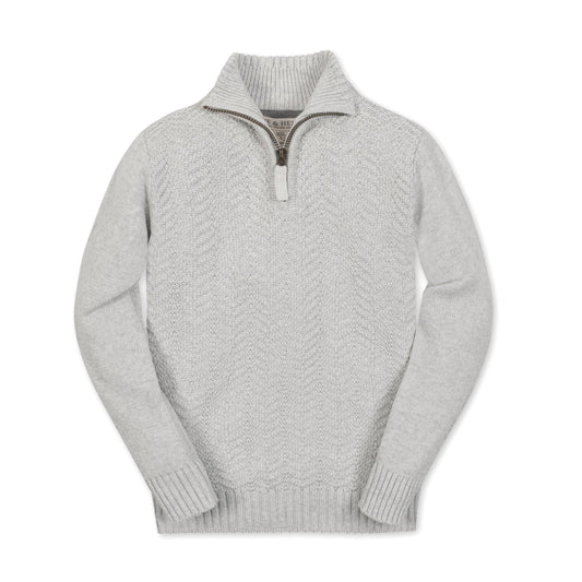 Organic Half Zip Cable Sweater