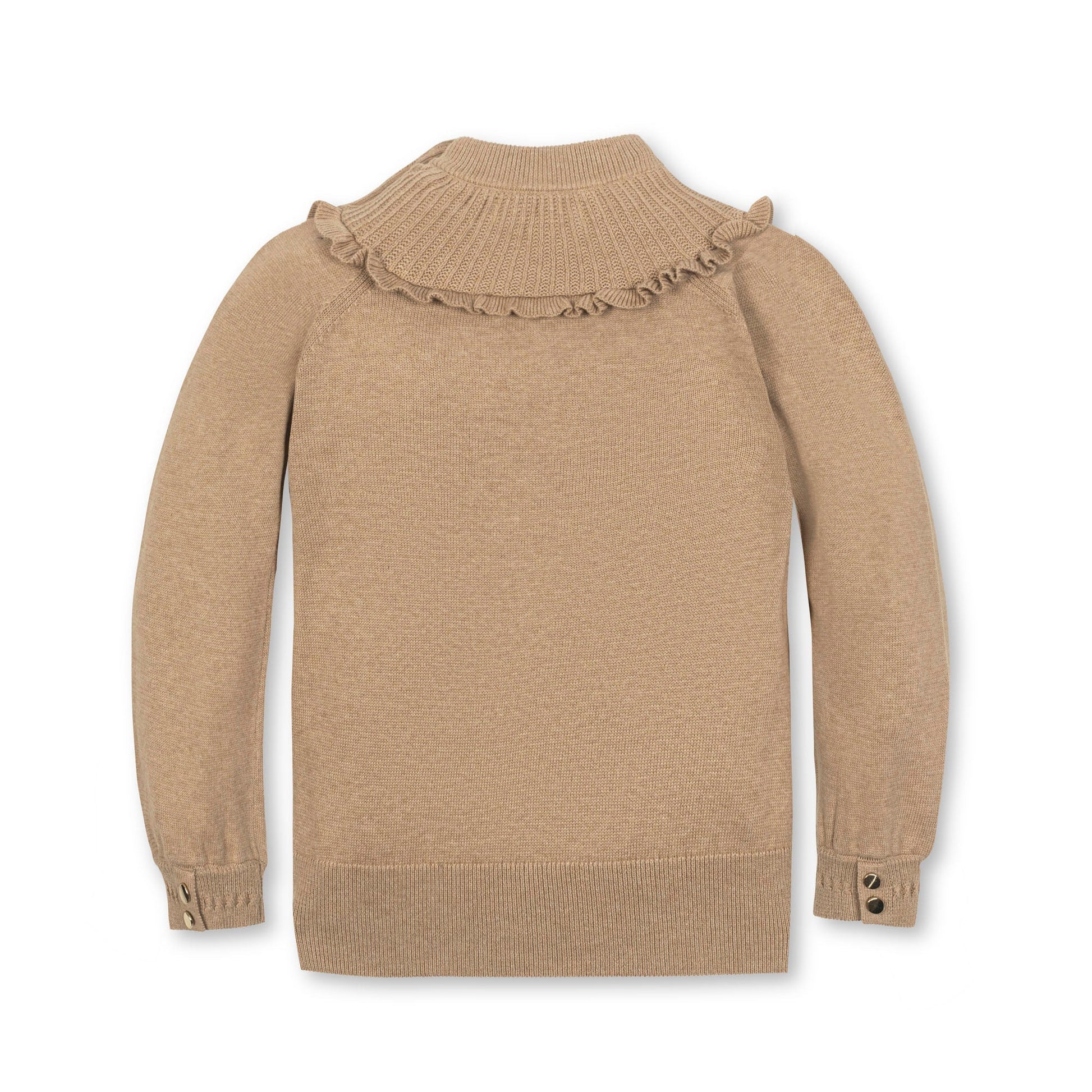 Organic Mock Neck Ruffle Sweater