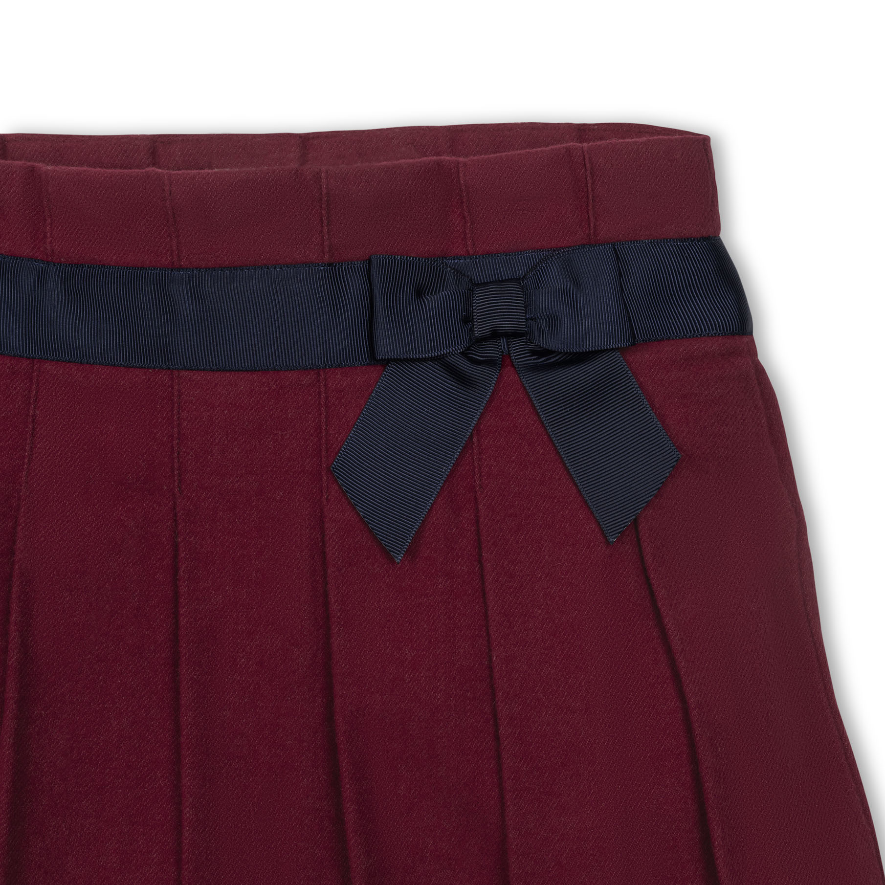 Organic Pleated Skirt with Bow