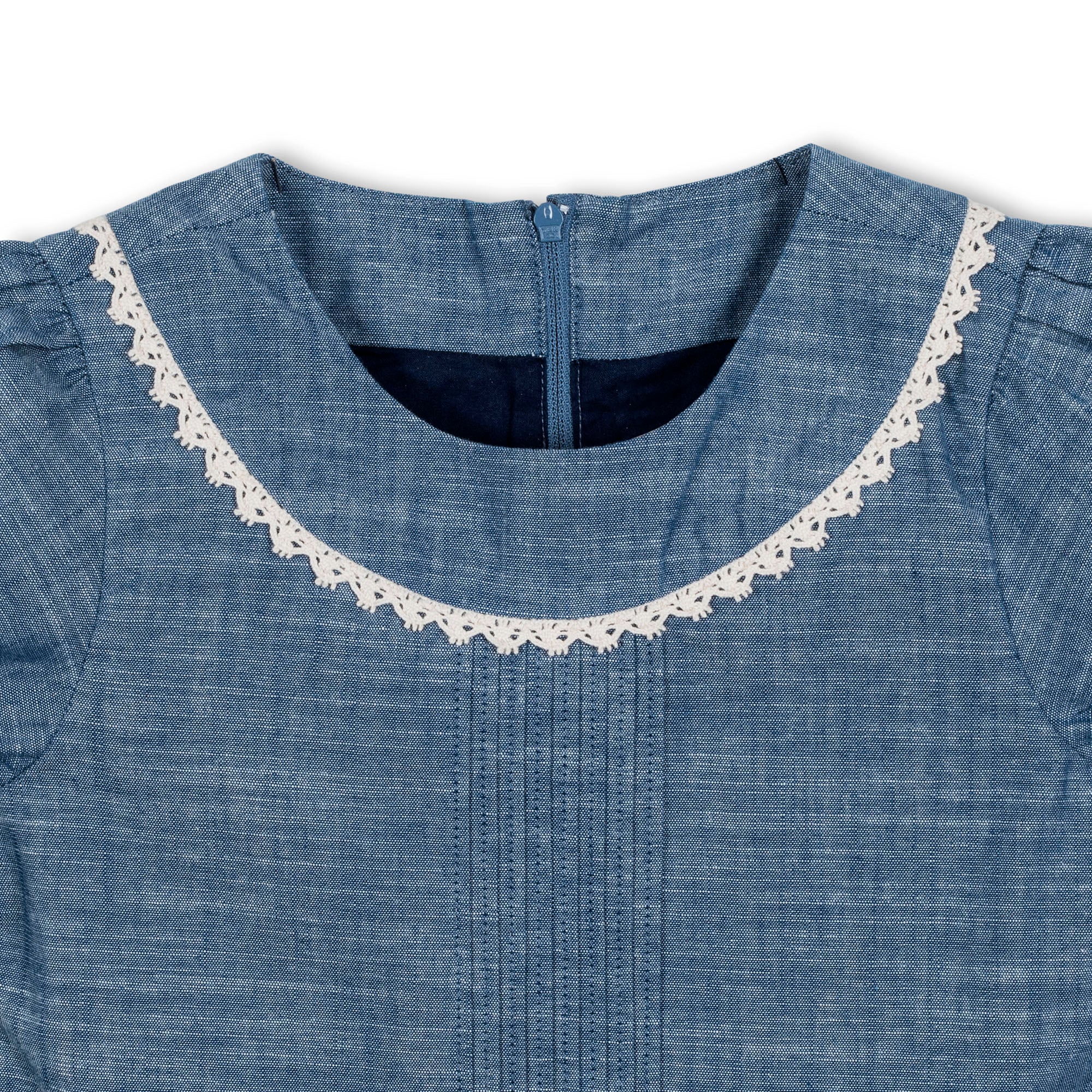 Organic Pintuck Chambray Dress