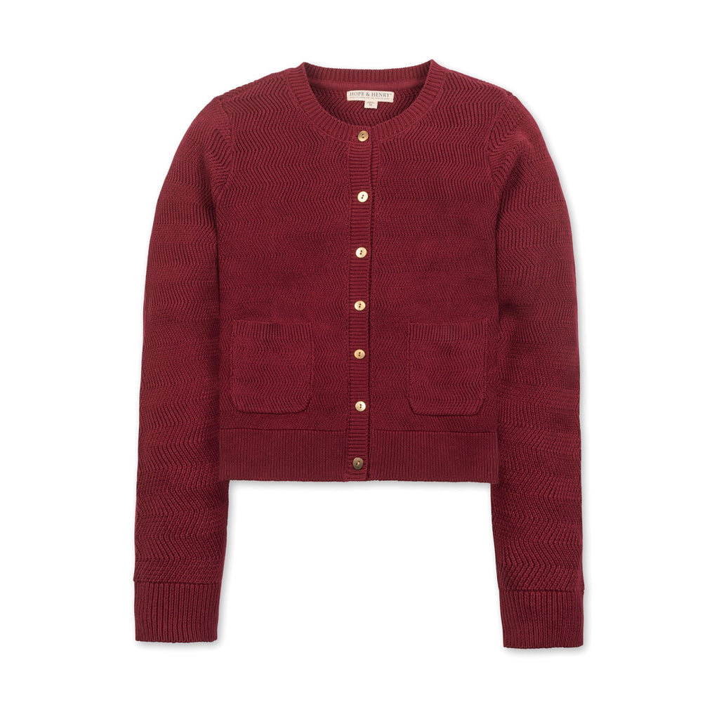 Organic Chevron Stitch Cardigan