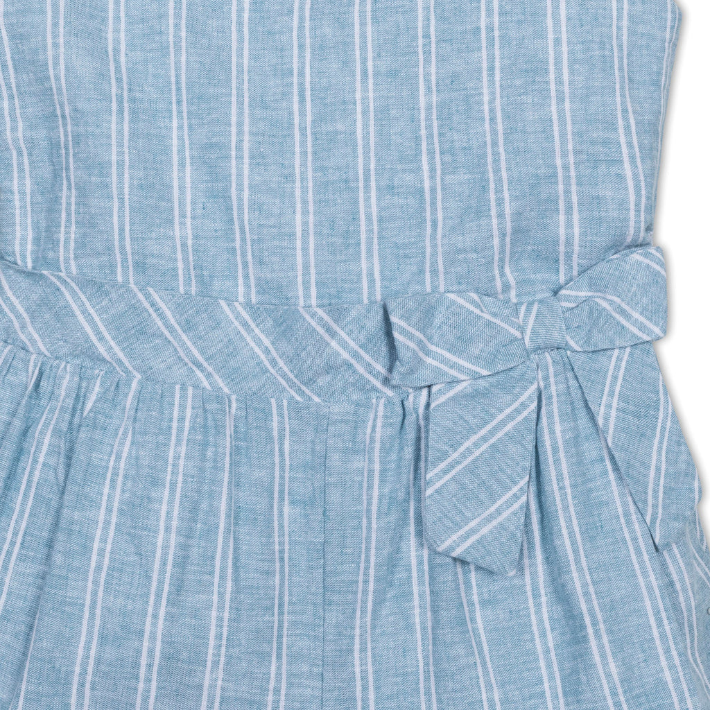 Linen Ruffle Collar Romper