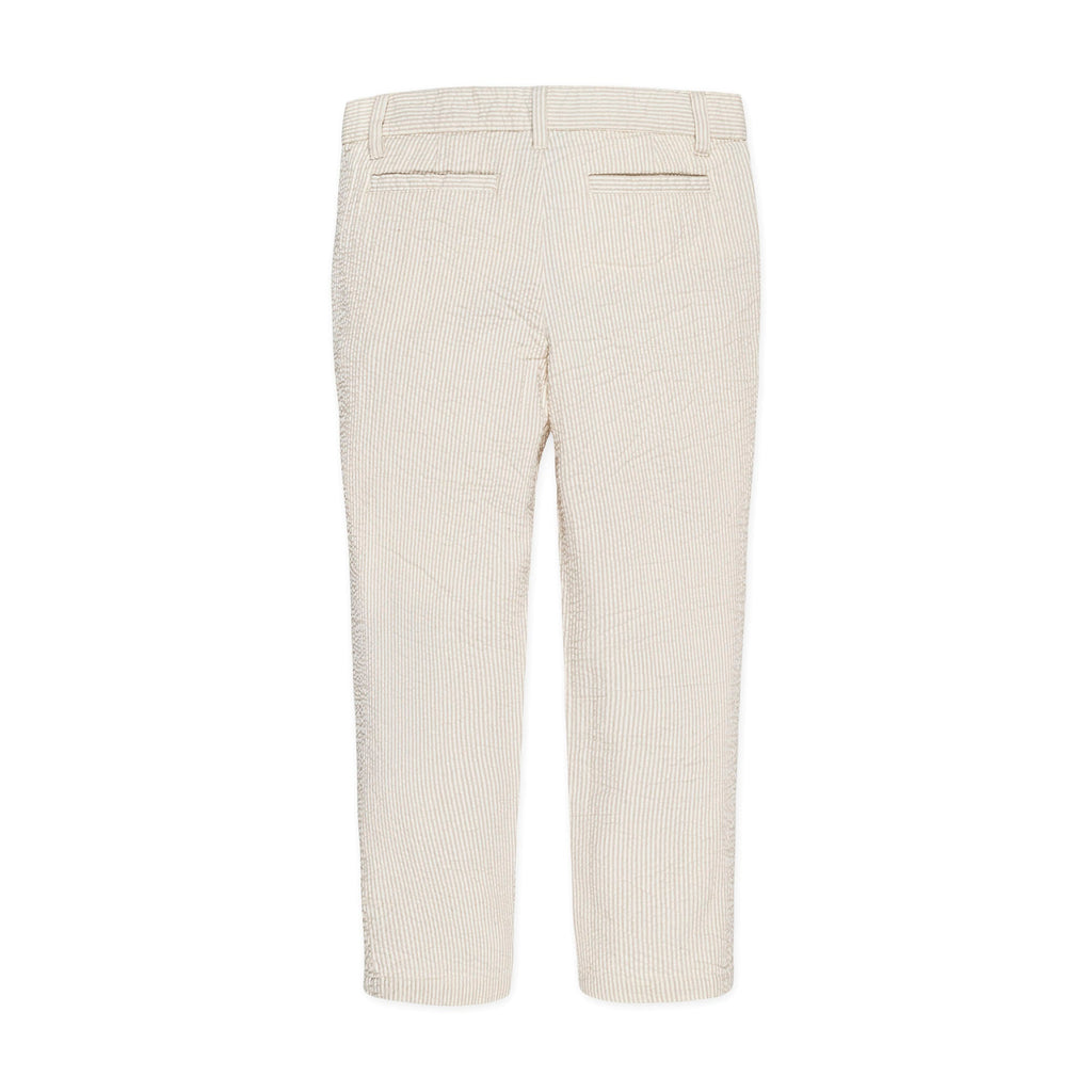 Organic Seersucker Suit Pant Tan