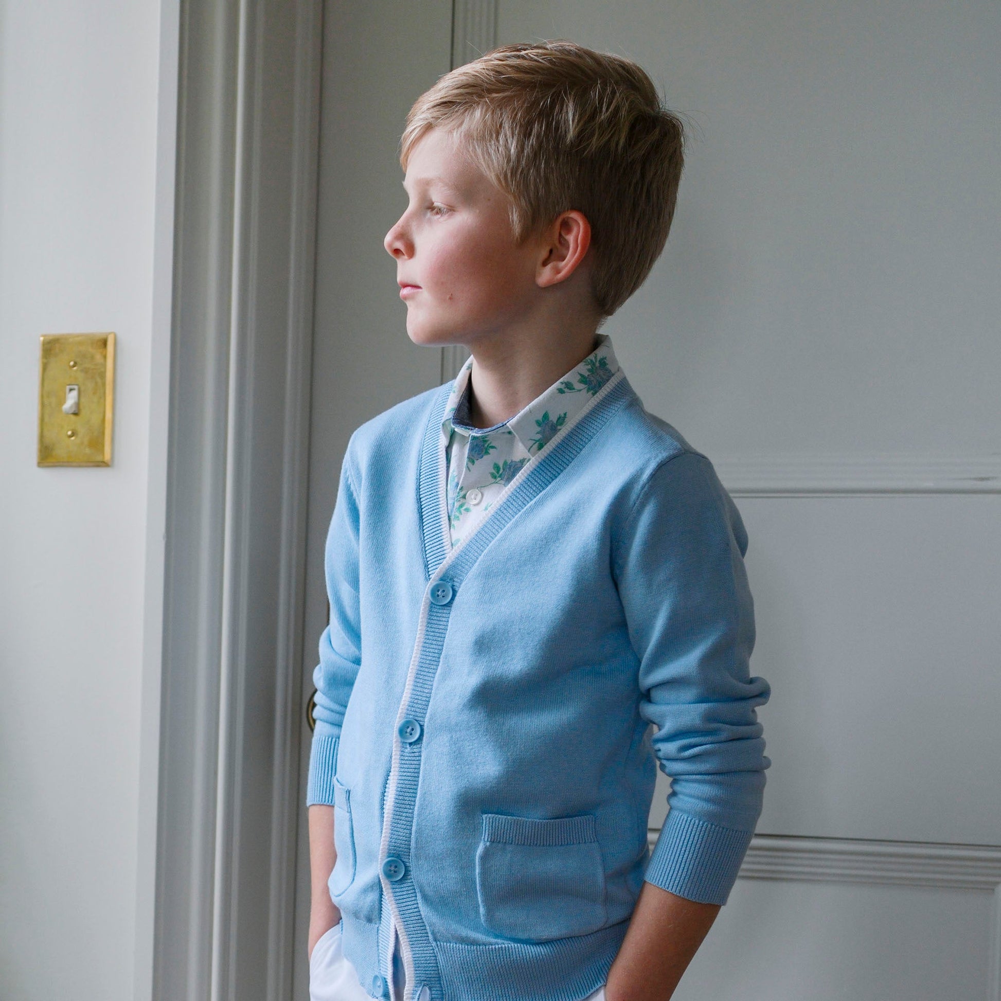 Organic Tipped Cardigan