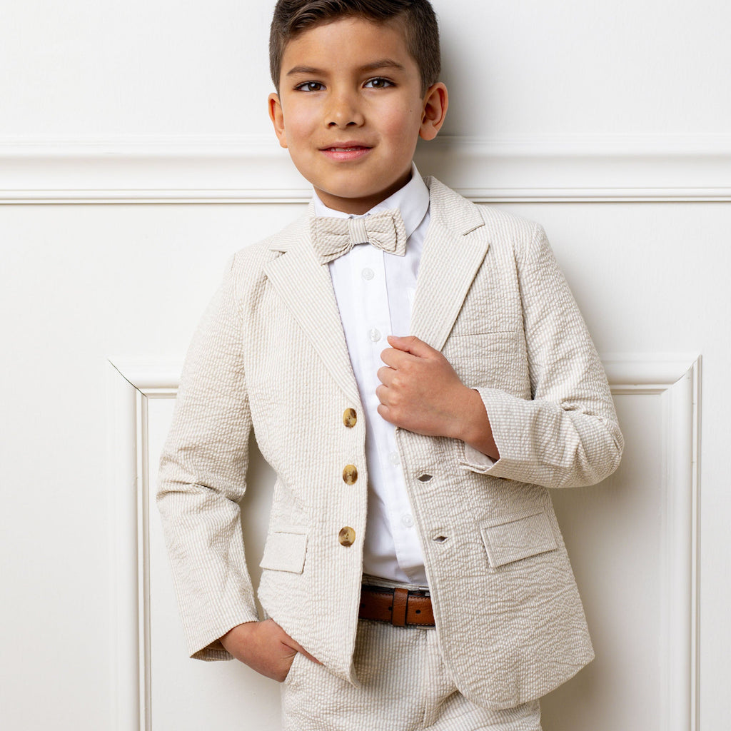 Seersucker Bow Tie - 97% Organic Cotton