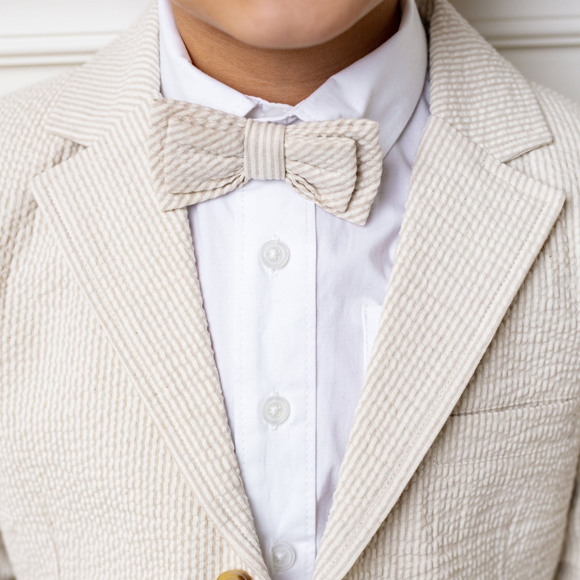 Seersucker Bow Tie - 97% Organic Cotton