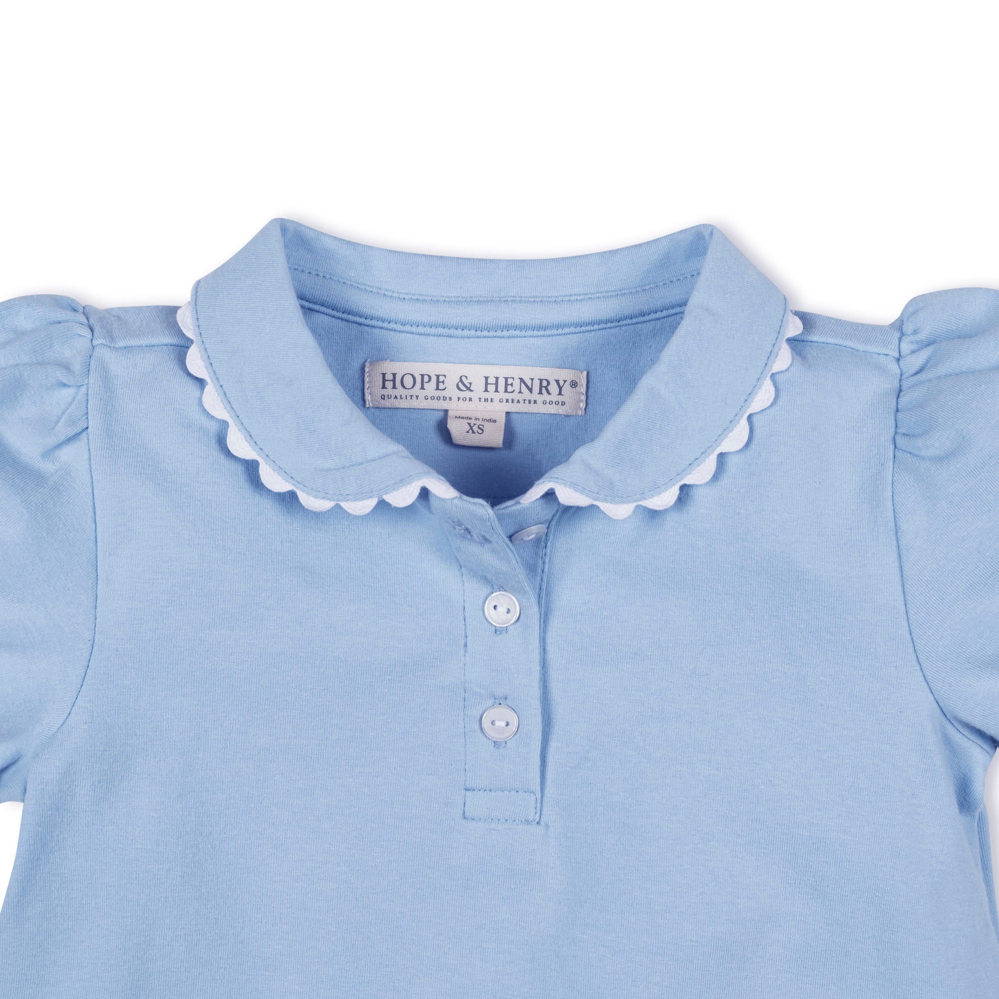 Organic Puff Sleeve Polo - 93% Organic Cotton