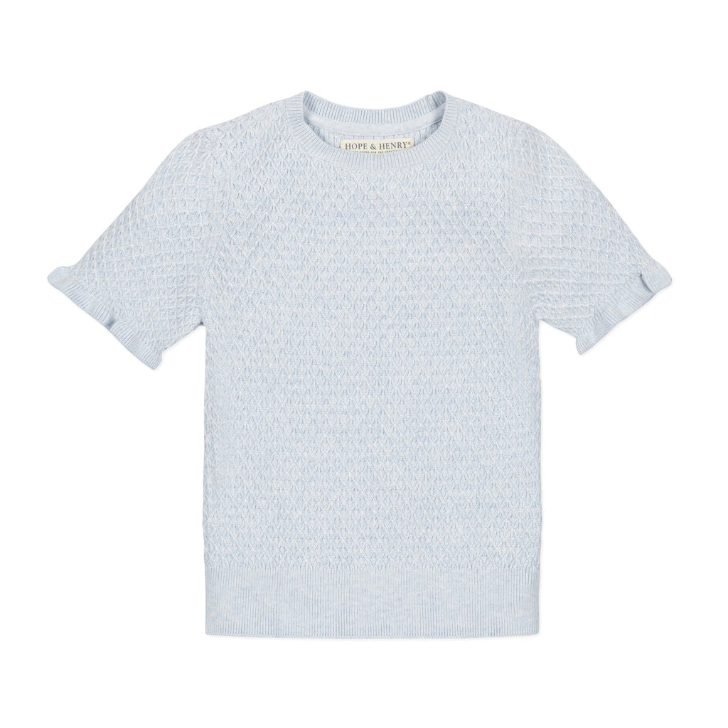 Organic Ruffle Edge Sweater Top