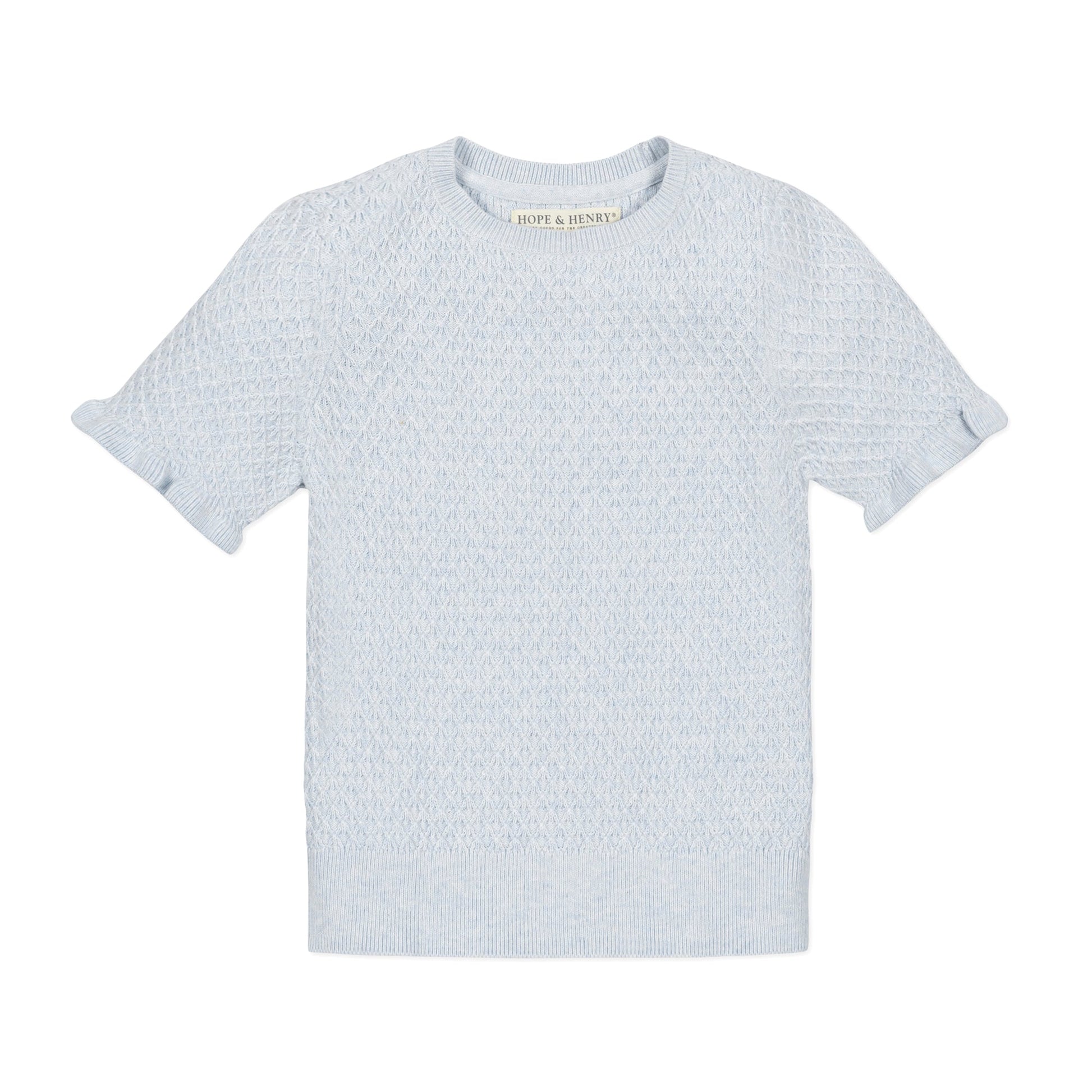 Organic Ruffle Edge Sweater Top