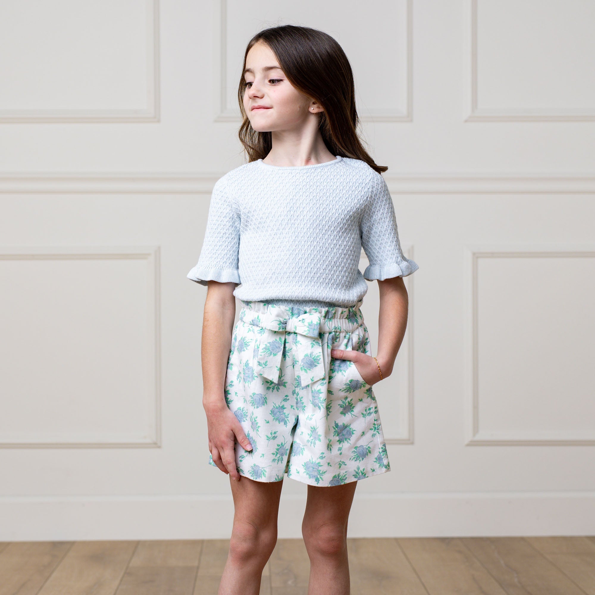 Linen Pull-On Paperbag Shorts