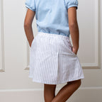 Linen Pleated Bow Skort