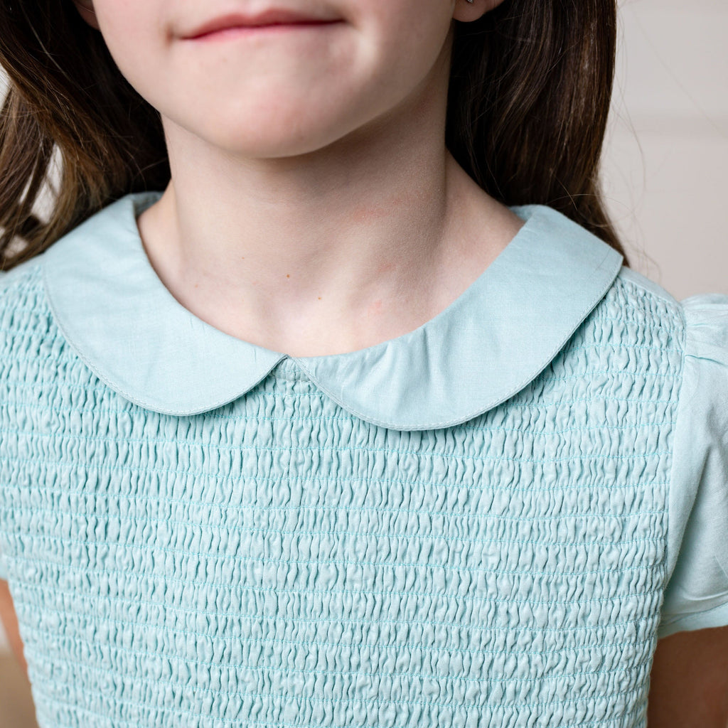 Organic Puff Sleeve Smocked Party Dress