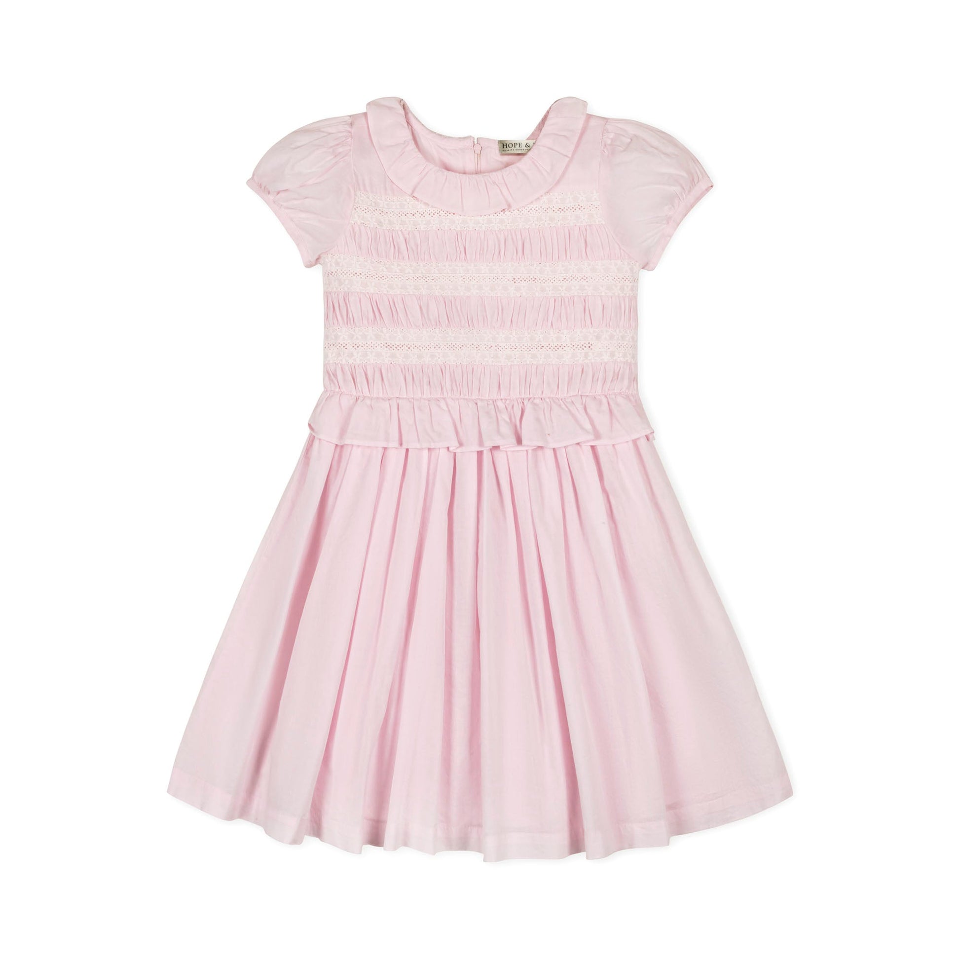 Organic Puff Sleeve Smocked Party Dress
