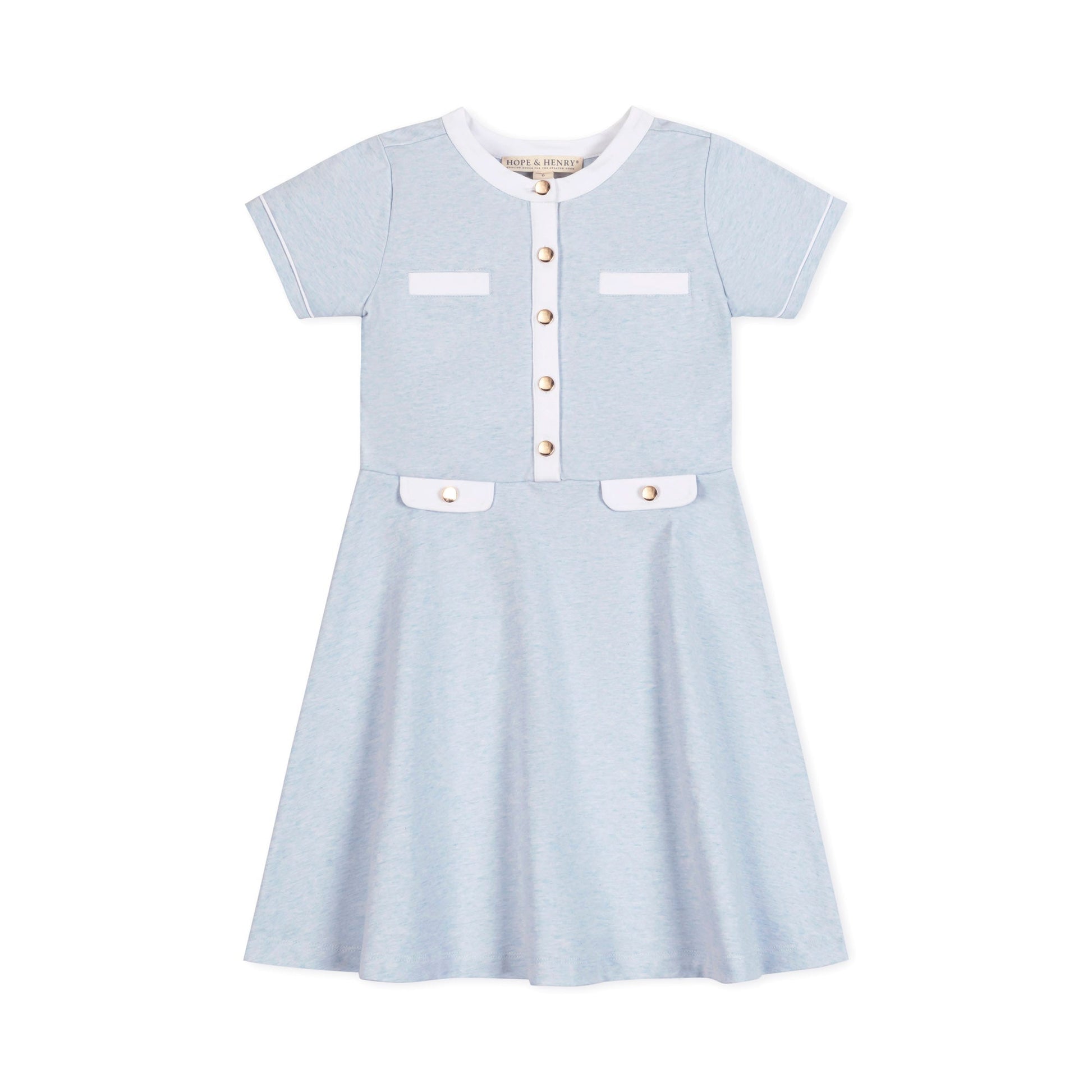 Organic French Terry Contrast Dress - 95% Organic Cotton