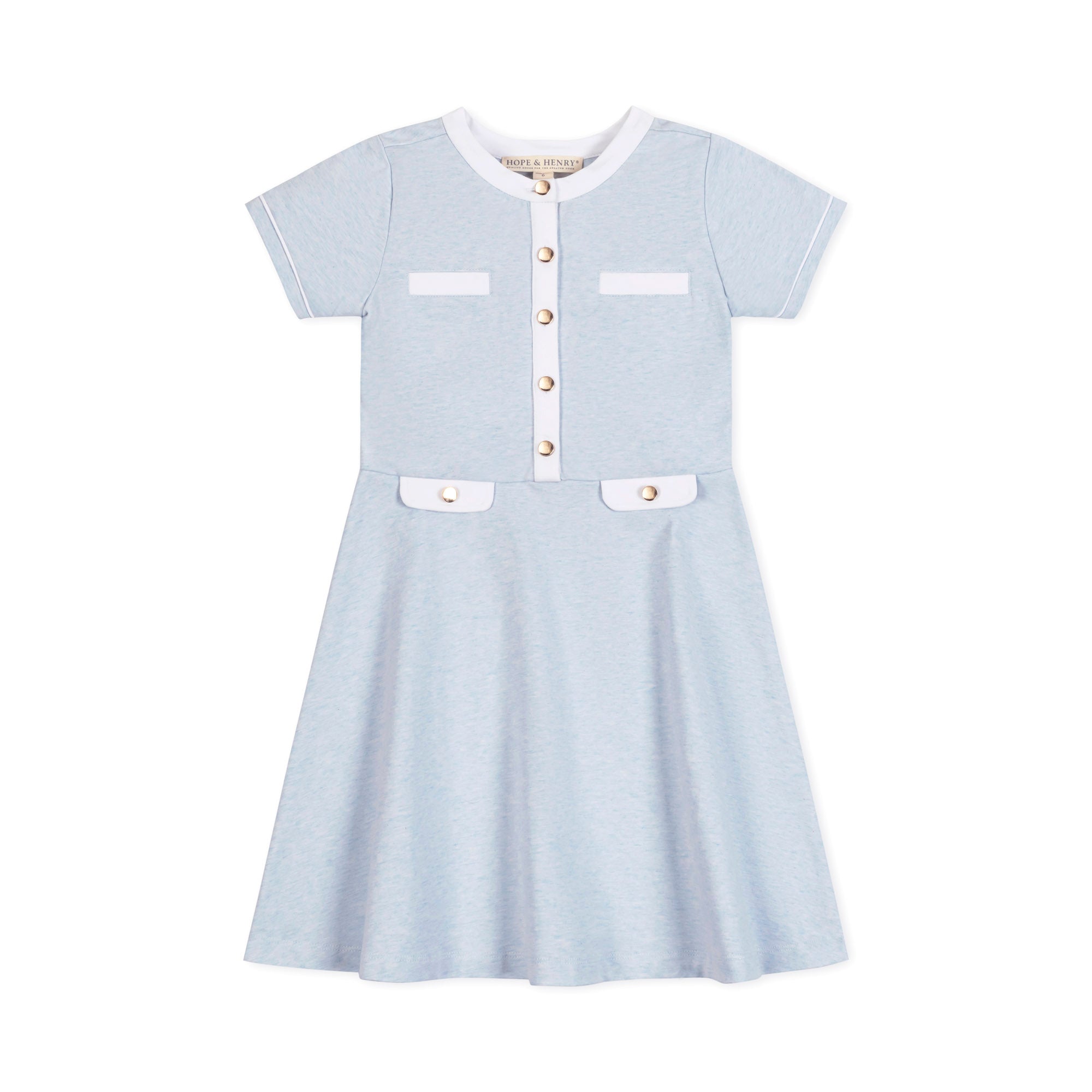 Organic French Terry Contrast Dress - 95% Organic Cotton