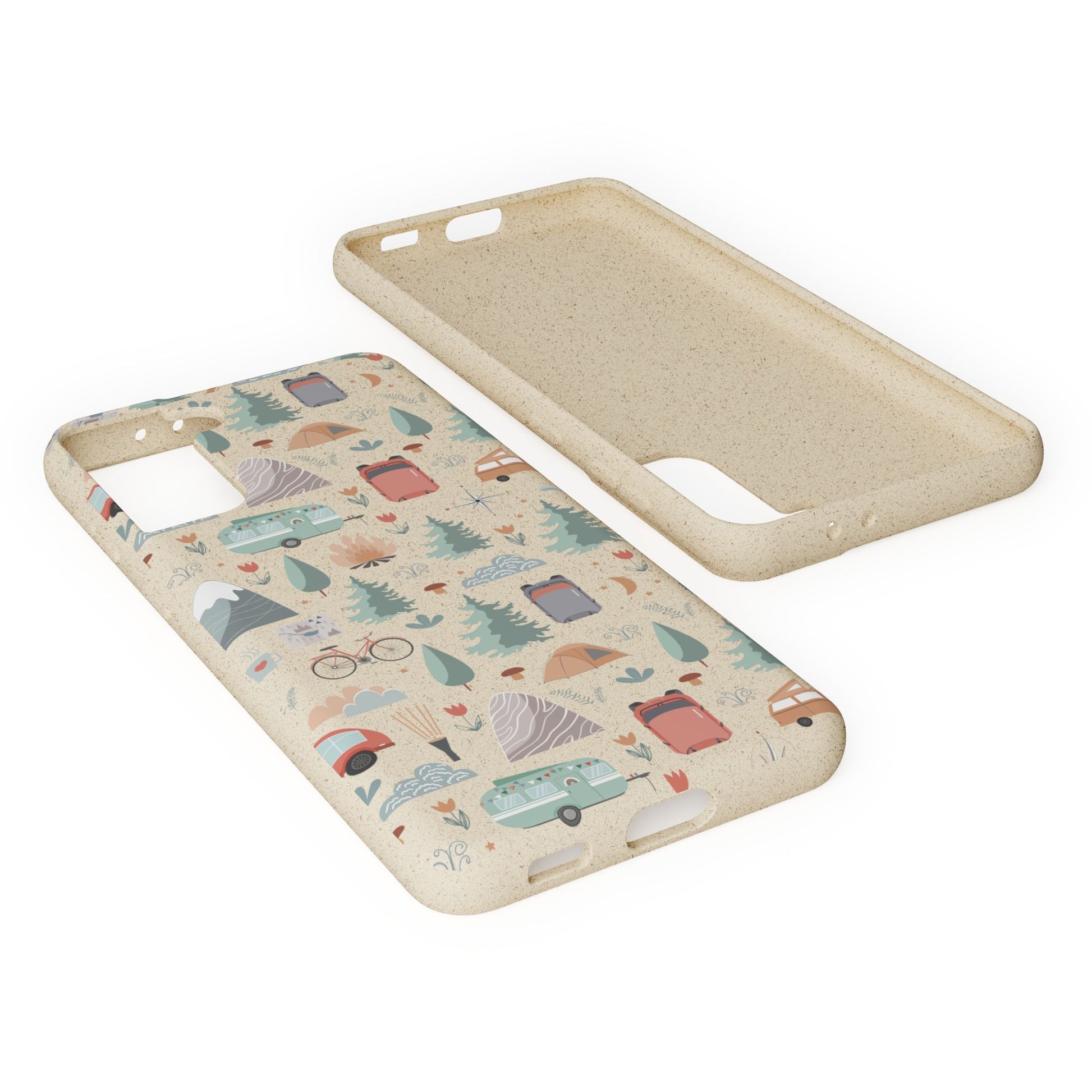 Plant based, biodegradable phone cover - Happy Camper - The Peony Haus