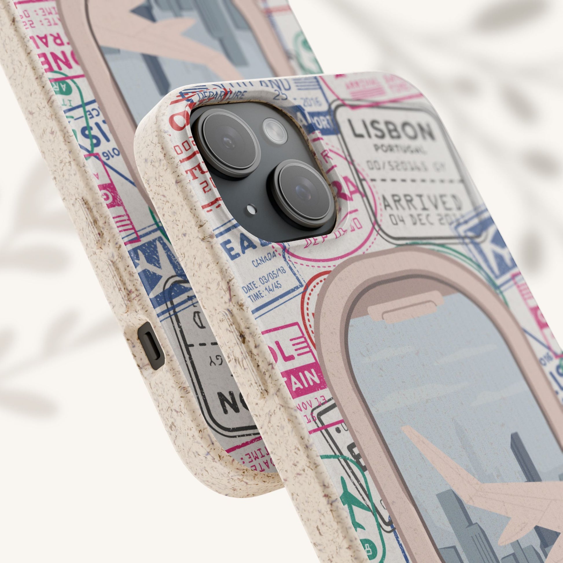 Plant-based, biodegradable phone case - Jet Setter - The Peony Haus