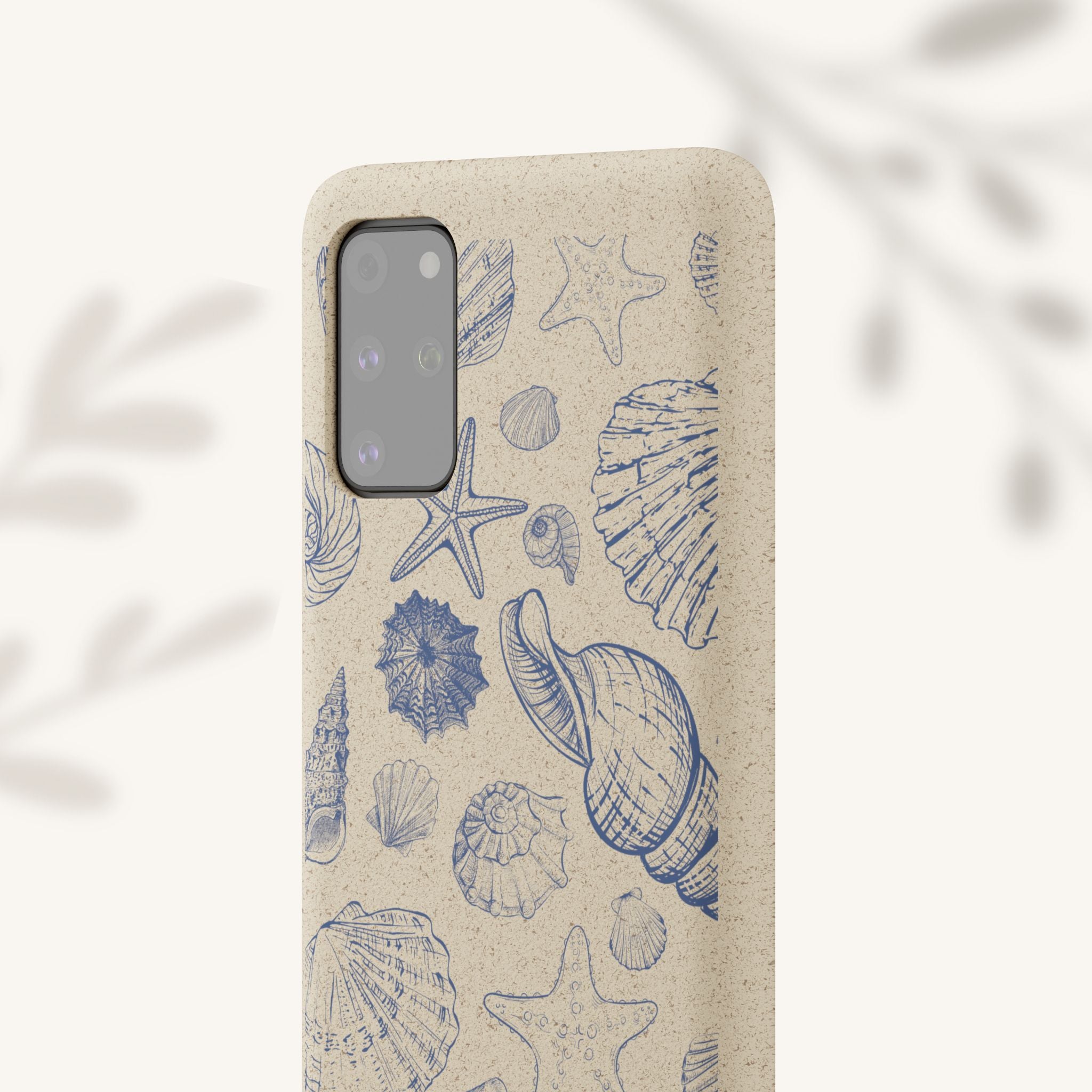 Eco-Friendly Phone Case, Plant based, Biodegradable Case, Shell Design for beach lovers