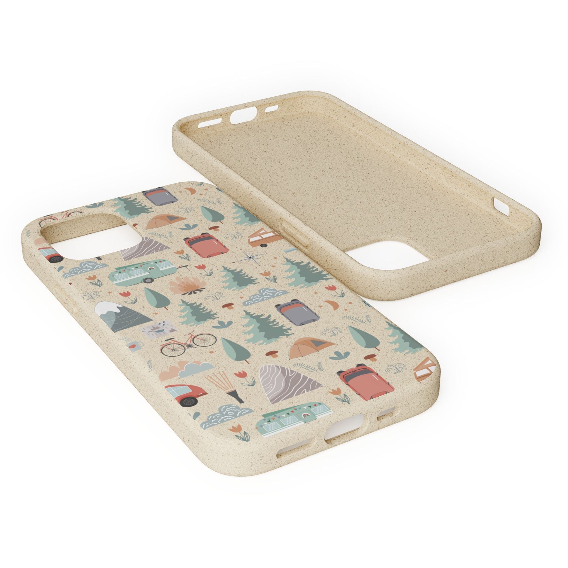 Plant based, biodegradable phone cover - Happy Camper - The Peony Haus