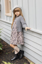 Grey Girls Cardigan - 90% Cotton