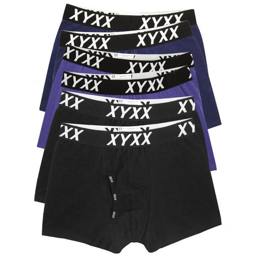 6 Mens Cotton Boxer Briefs Trunks Colour Pack