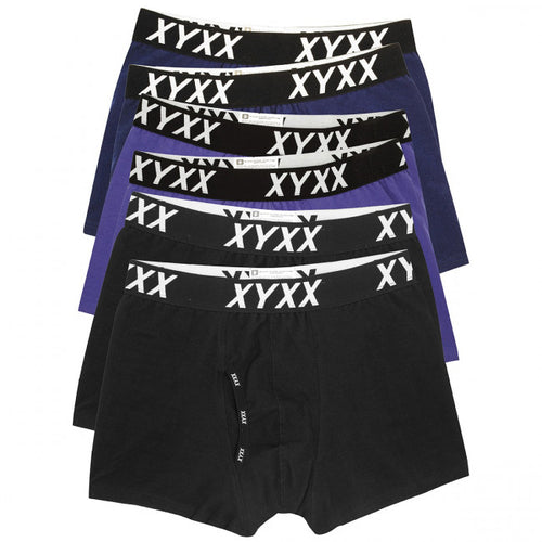 6 Mens Cotton Boxer Briefs Trunks Colour Pack