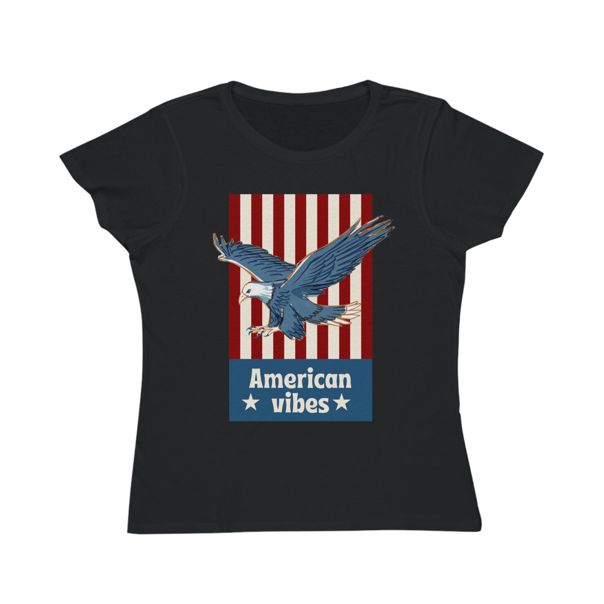 Vintage Eagle American Vibes Women's Organic Cotton T-Shirt - The Peony Haus