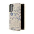 Eco-Friendly Phone Case, Plant based, Biodegradable Case, Shell Design for beach lovers