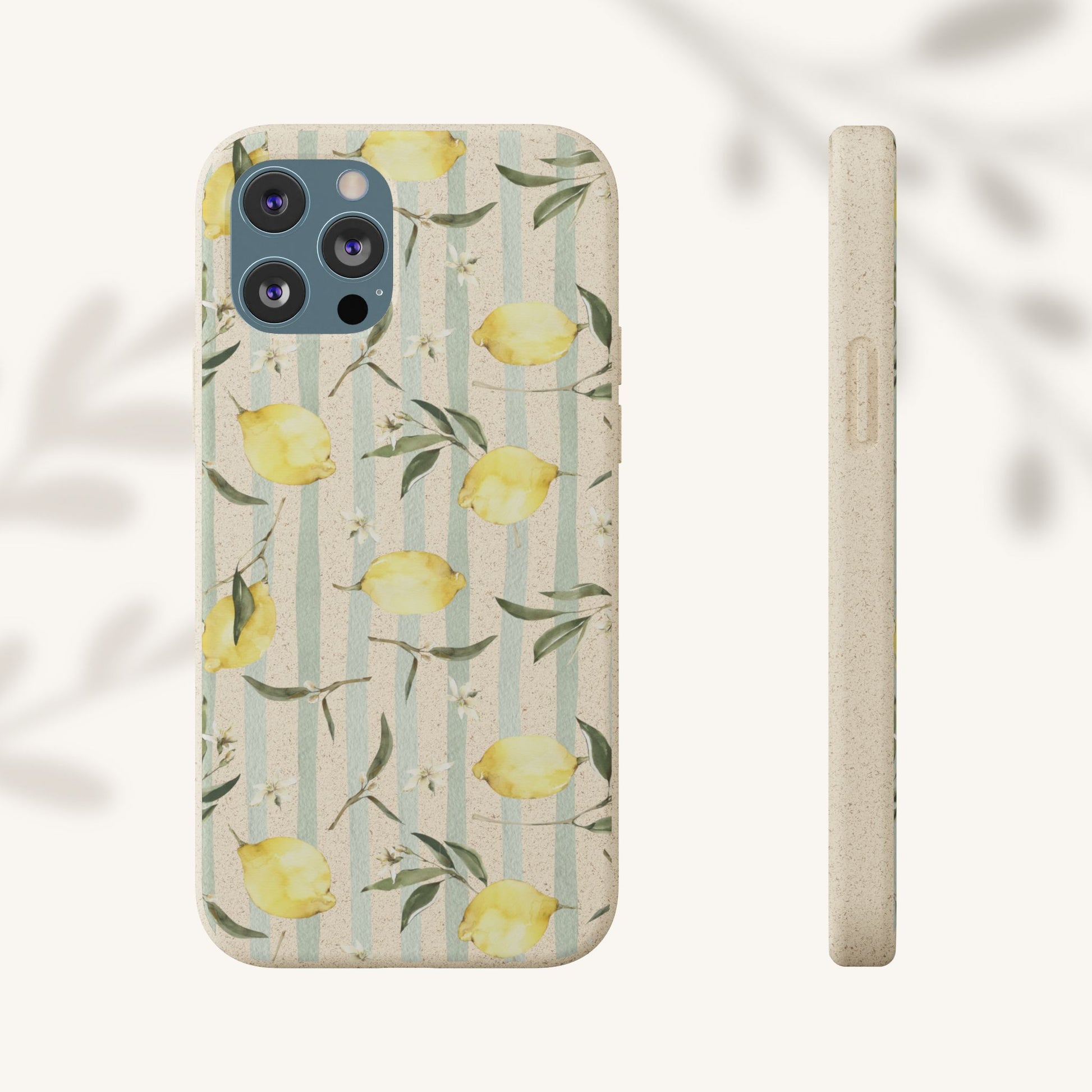 Plant based, biodegradable phone case - When life gives you lemons - The Peony Haus