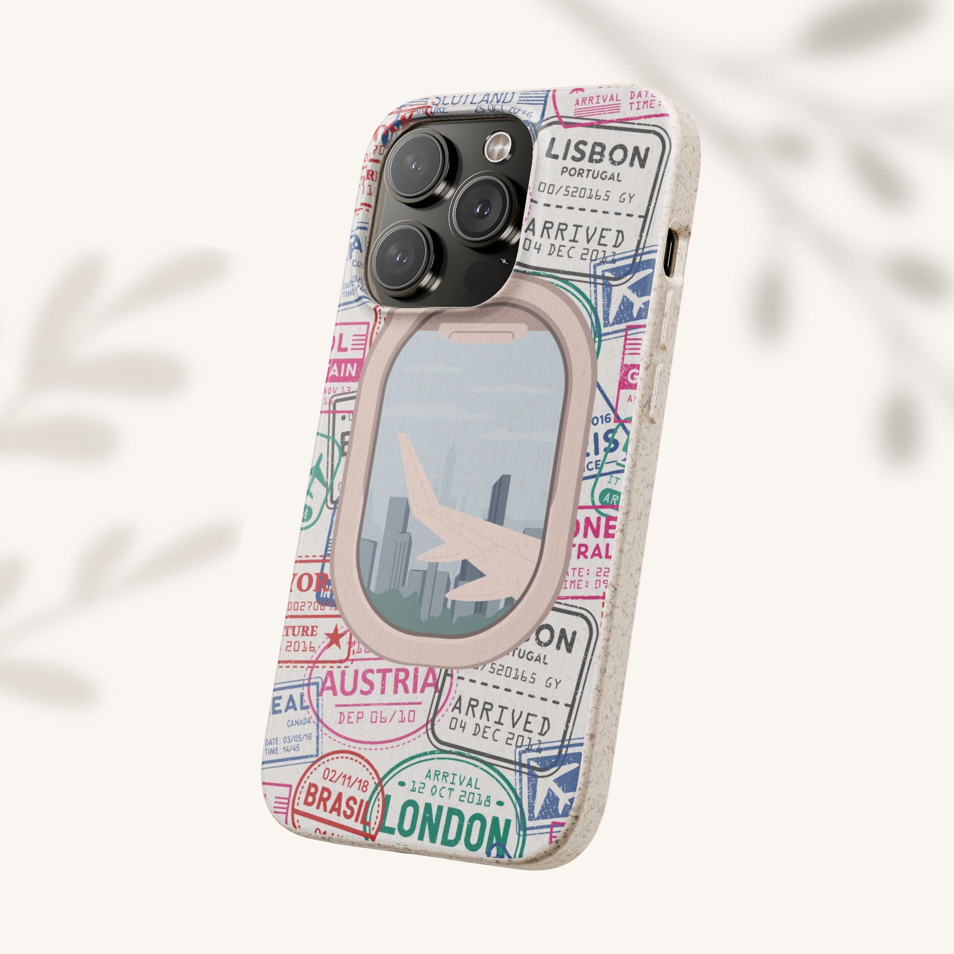 Plant-based, biodegradable phone case - Jet Setter - The Peony Haus