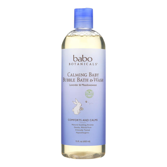 Calming Lavender Shampoo, Bubblebath & Wash by Babo Botanicals (15 Oz.)