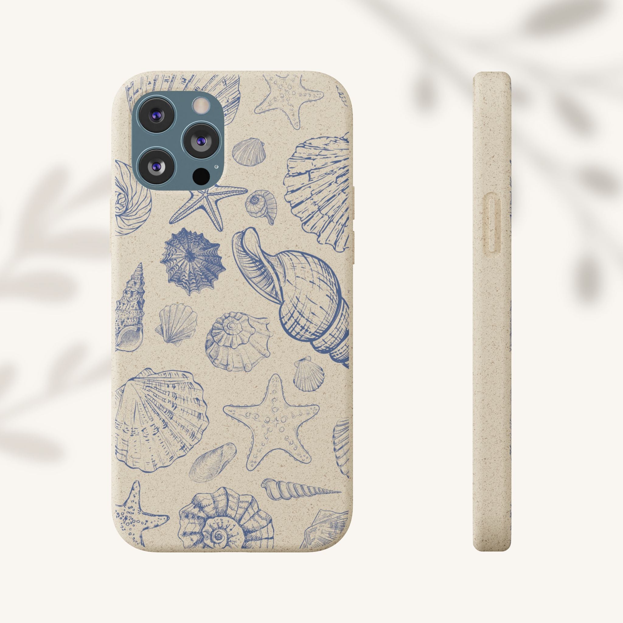 Eco-Friendly Phone Case, Plant based, Biodegradable Case, Shell Design for beach lovers