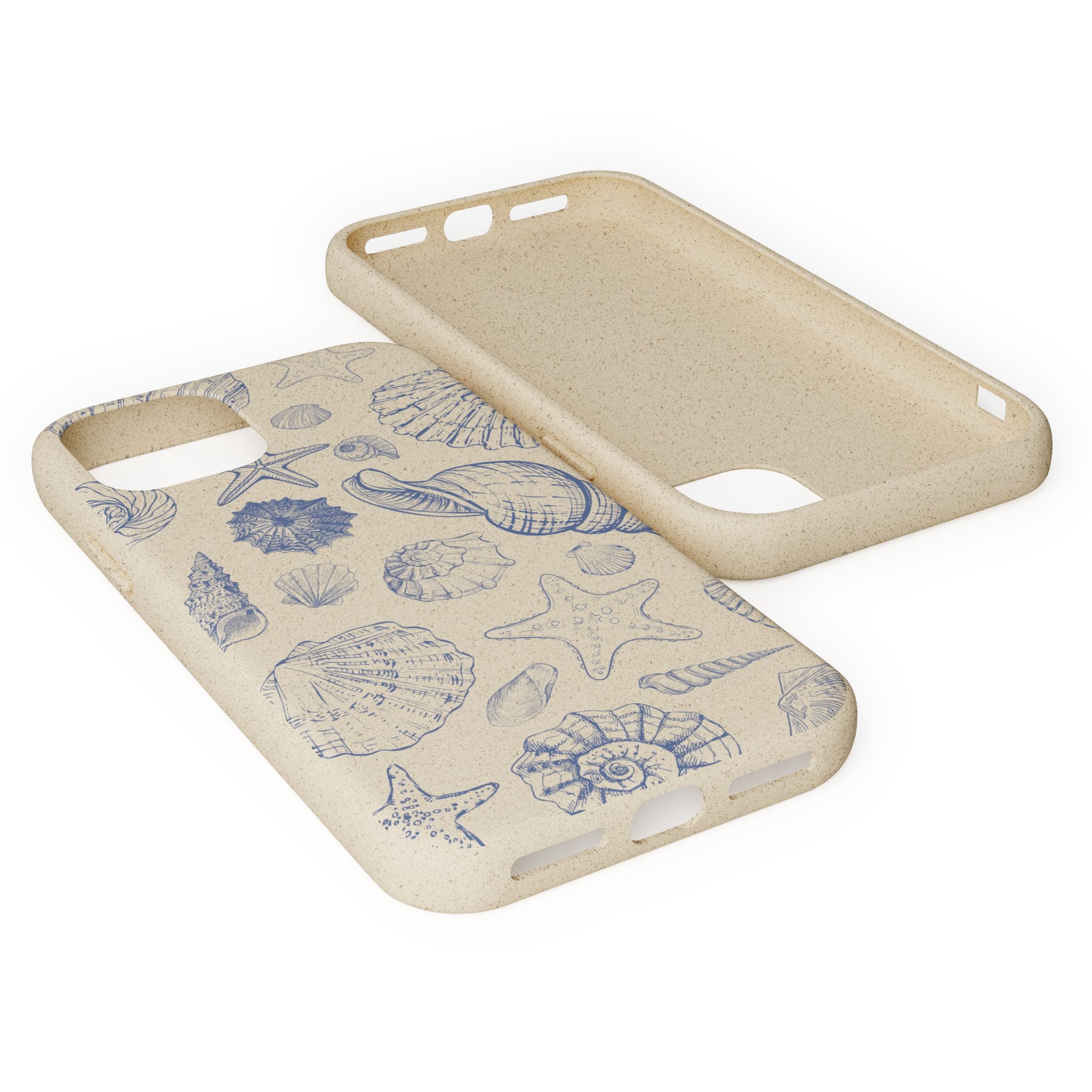 Eco-Friendly Phone Case, Plant based, Biodegradable Case, Shell Design for beach lovers