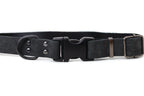Sport Style Midnight Black Leather Dog Collar