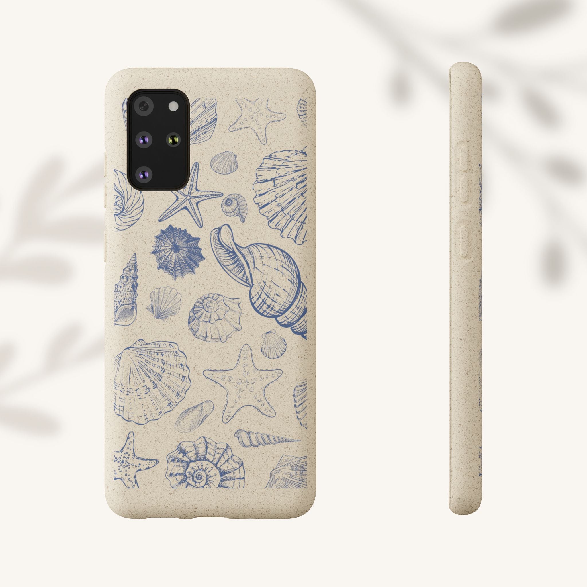 Eco-Friendly Phone Case, Plant based, Biodegradable Case, Shell Design for beach lovers