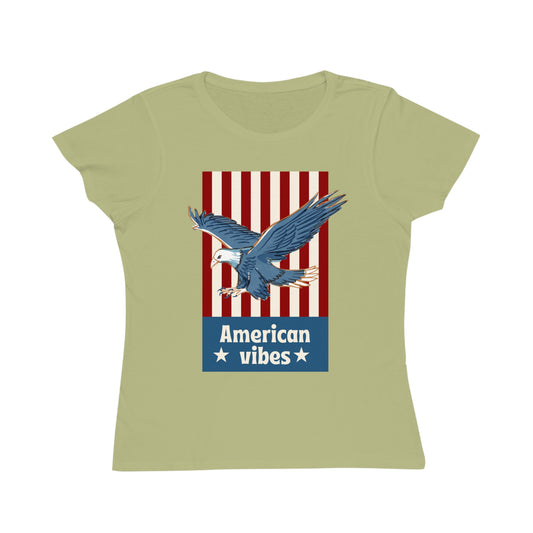 Vintage Eagle American Vibes Women's Organic Cotton T-Shirt - The Peony Haus