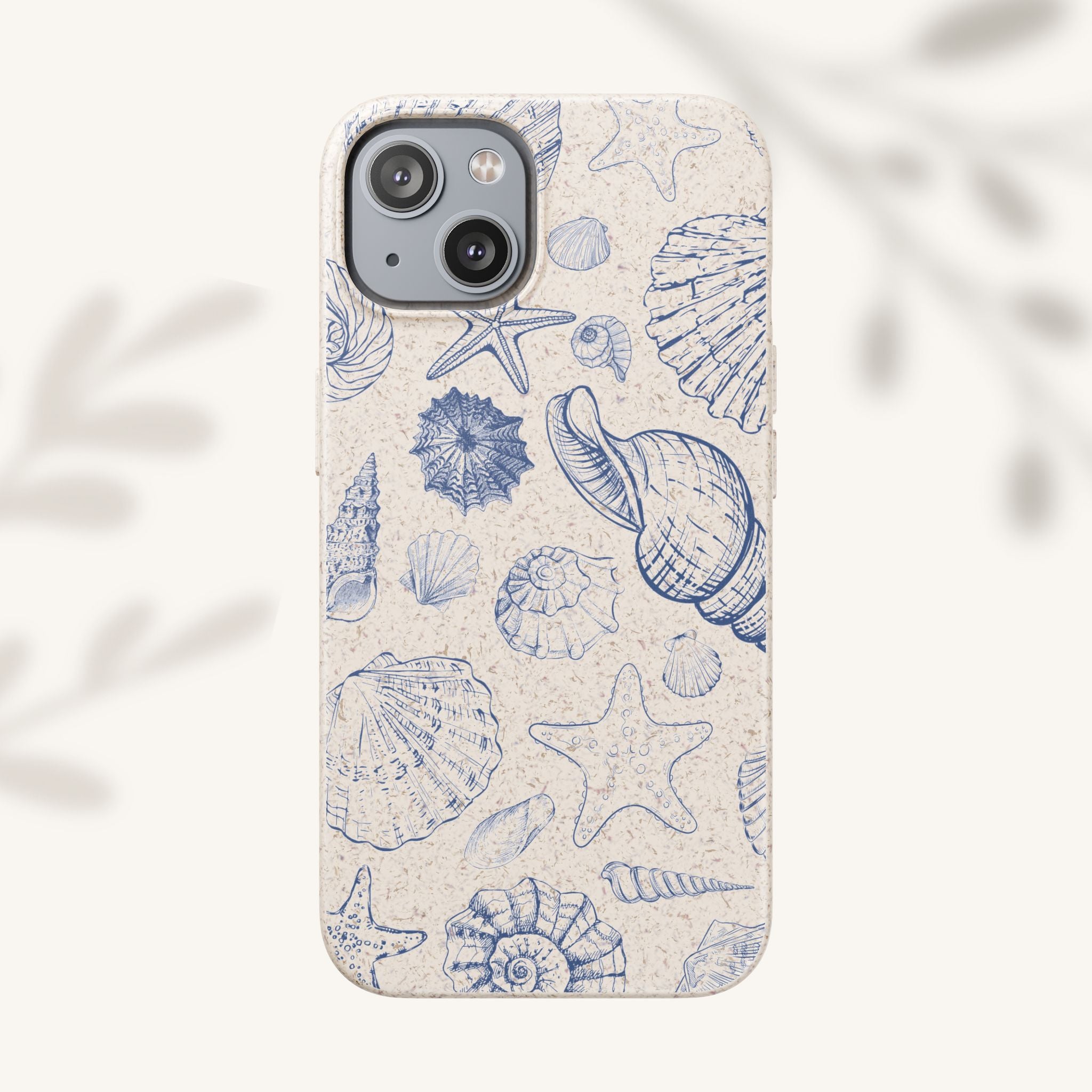 Eco-Friendly Phone Case, Plant based, Biodegradable Case, Shell Design for beach lovers