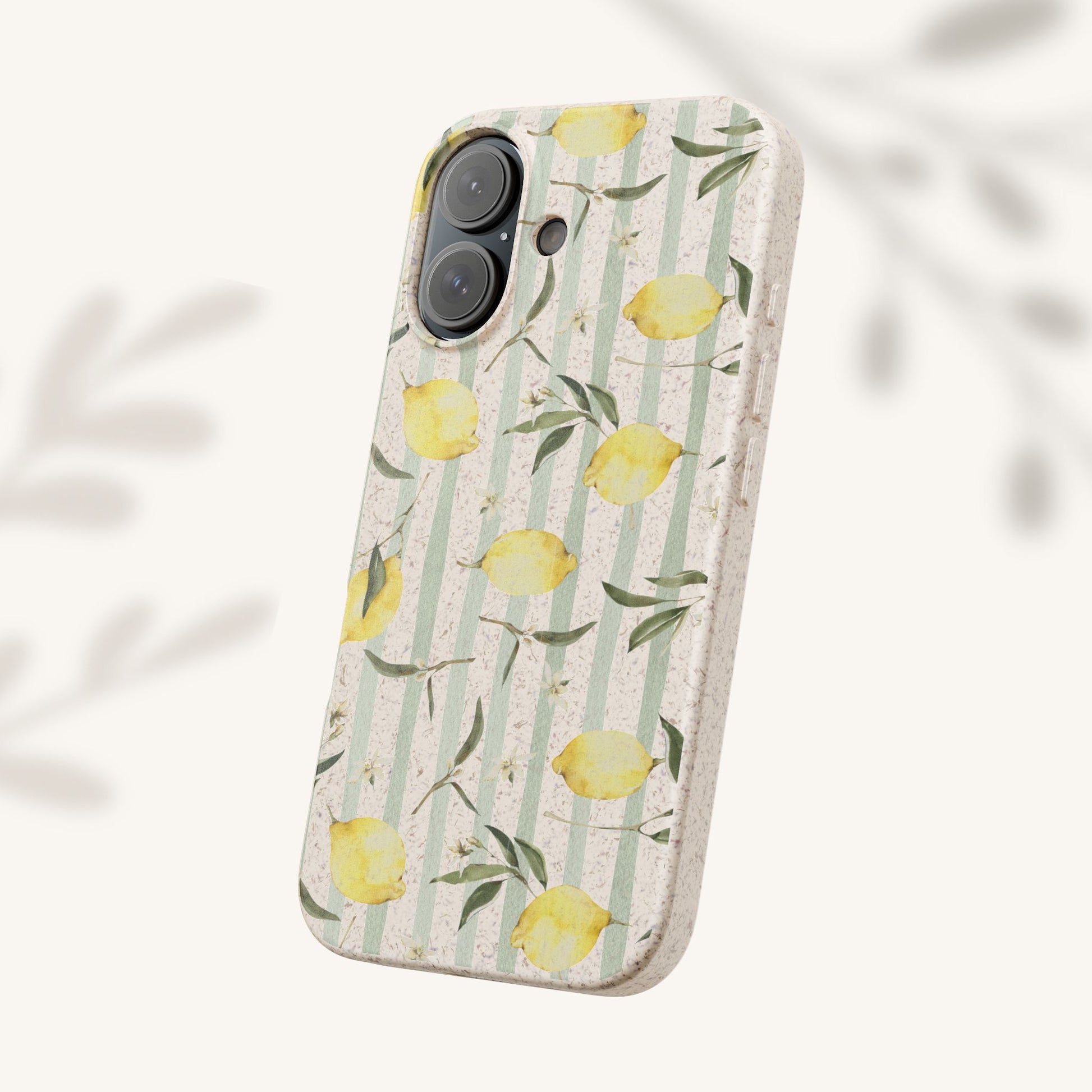 Plant based, biodegradable phone case - When life gives you lemons - The Peony Haus