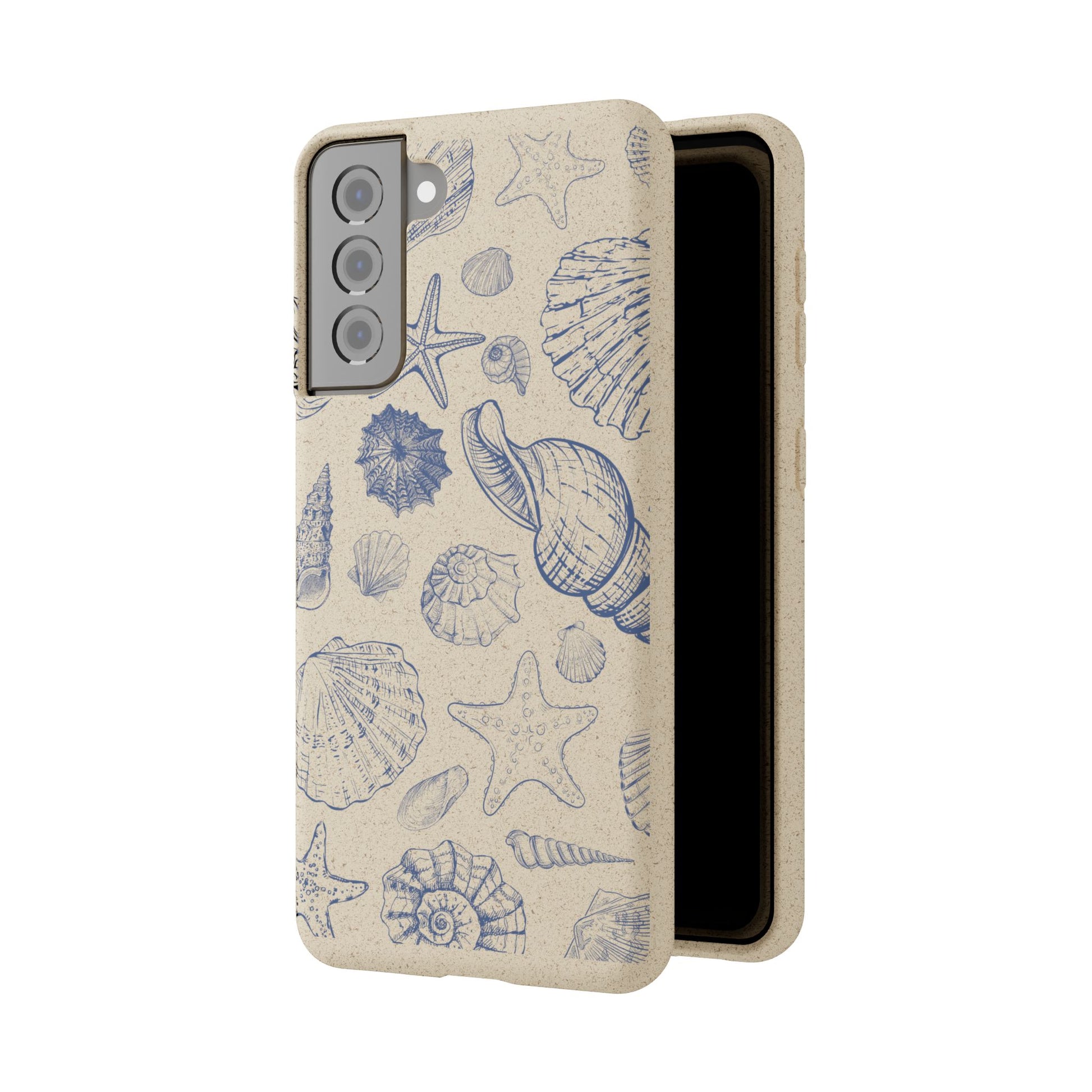 Eco-Friendly Phone Case, Plant based, Biodegradable Case, Shell Design for beach lovers - The Peony Haus