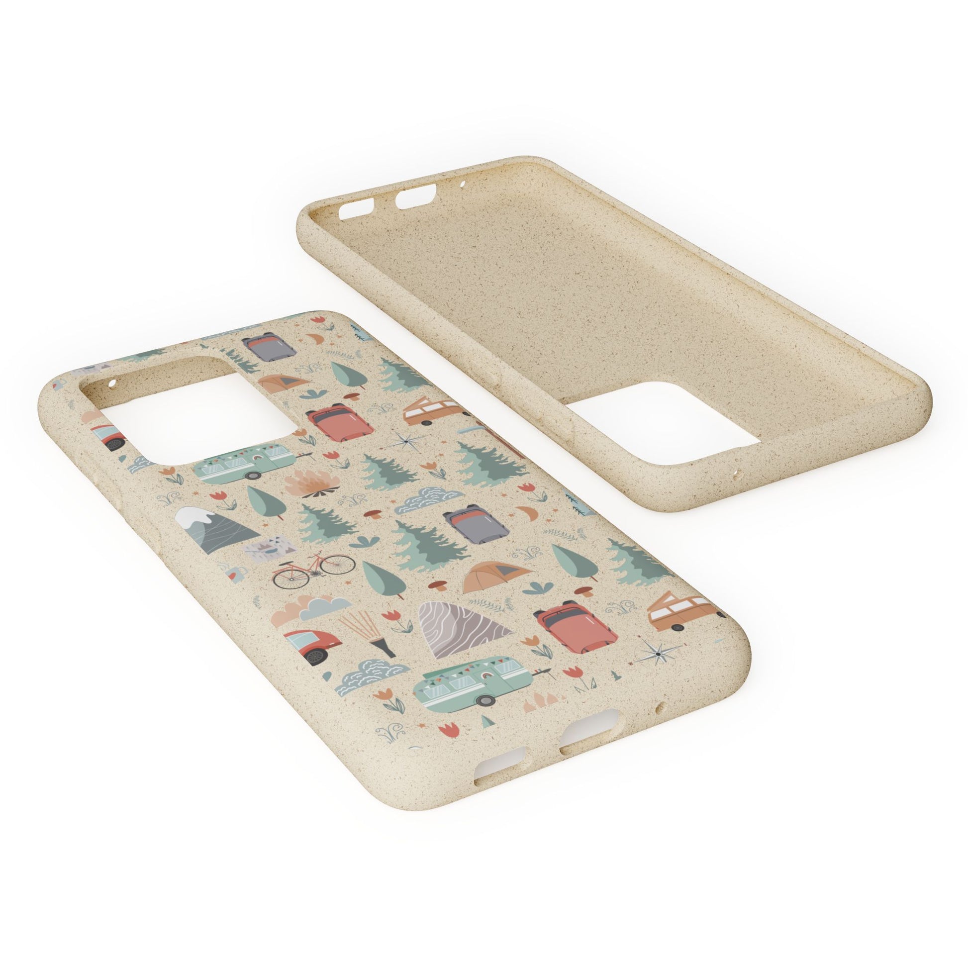 Plant based, biodegradable phone cover - Happy Camper - The Peony Haus