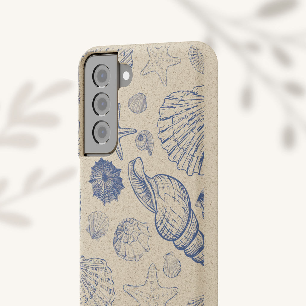 Eco-Friendly Phone Case, Plant based, Biodegradable Case, Shell Design for beach lovers