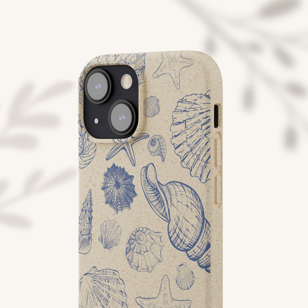 Eco-Friendly Phone Case, Plant based, Biodegradable Case, Shell Design for beach lovers