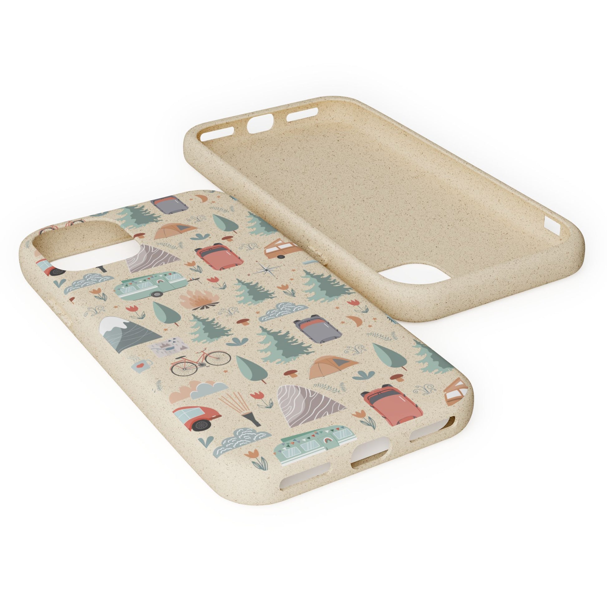 Plant based, biodegradable phone cover - Happy Camper - The Peony Haus