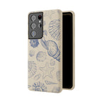 Eco-Friendly Phone Case, Plant based, Biodegradable Case, Shell Design for beach lovers